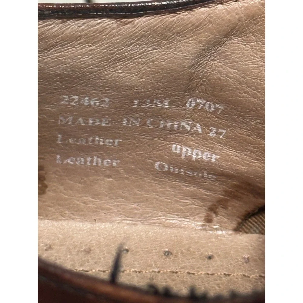 Bostonian Mens Leather Cap Toe Oxford Dress‎ Shoes Brown Lace Up Size 13